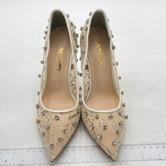 XYD White Rhinestone Heels - Picture 2 of 7